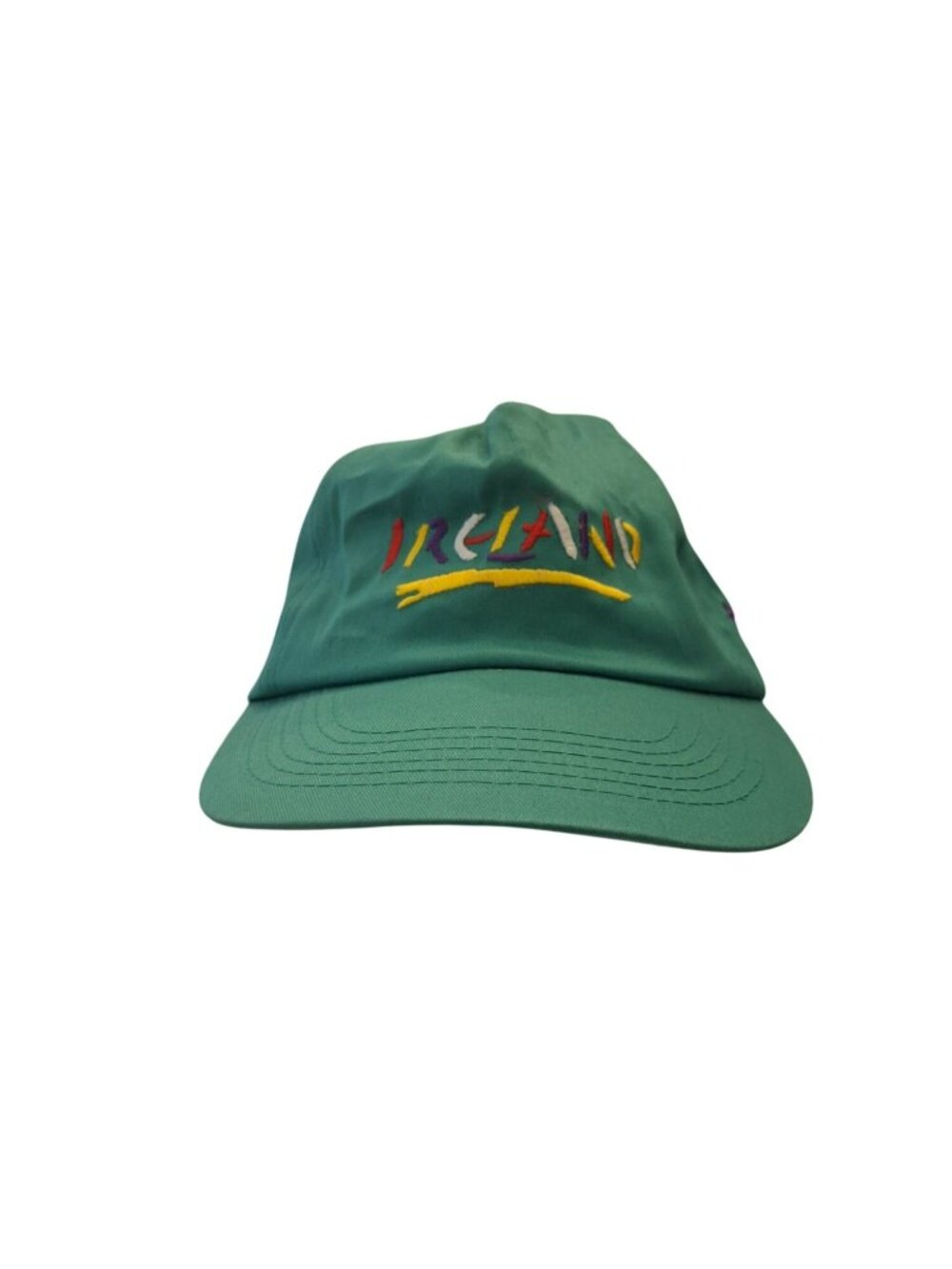 Vintage Ireland Embroidered Snapback Cap Green Cotton Cottagecore Irish Preppy